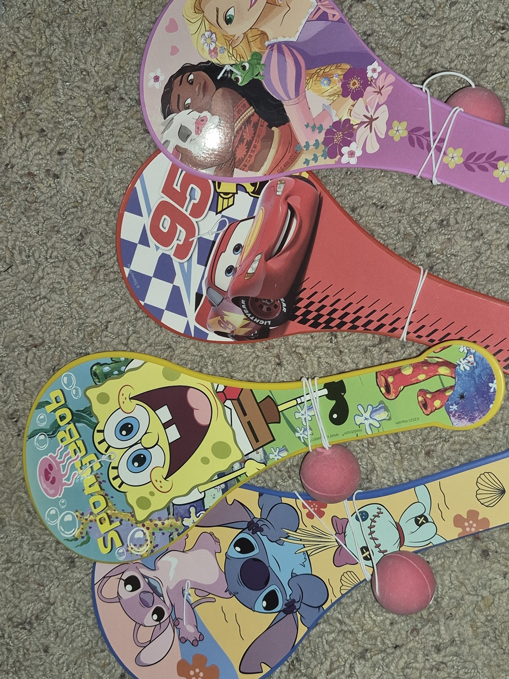 Character Paddle Ball Set - Disney & Nickelodeon Characters - Multi